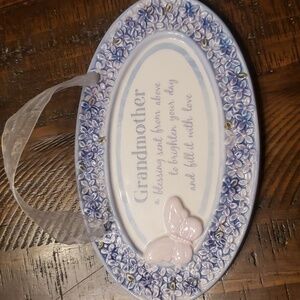 Harmony Grandmother ceramic hanging plate